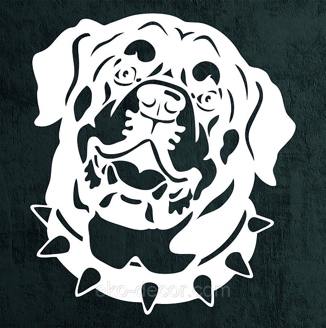 Декоративное настенное Панно «Ротвейлер» , Декор на стену 90*80 см, Белый Киев - изображение 7