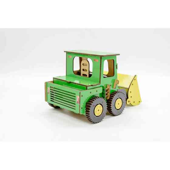 Дитячий дерев'яний 3D конструктор "Бульдозер" Puz-26918, 91 деталь Вінниця