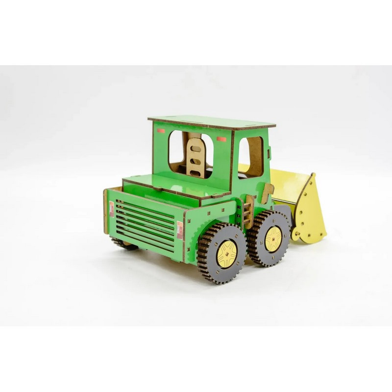 Дитячий дерев'яний 3D конструктор "Бульдозер" Puz-26918, 91 деталь Вінниця - фото 3