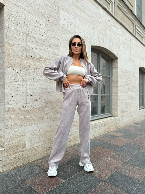 Жіночий базовий теплий костюм: кофта та штани Ангора Капучино, 42/44 Одеса - фото 1