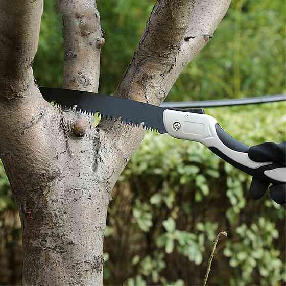 Складная пила садовая с ручкой 53см / Ручная пилка для сада / Туристическая пила по дереву / Ножовка садовая Киев