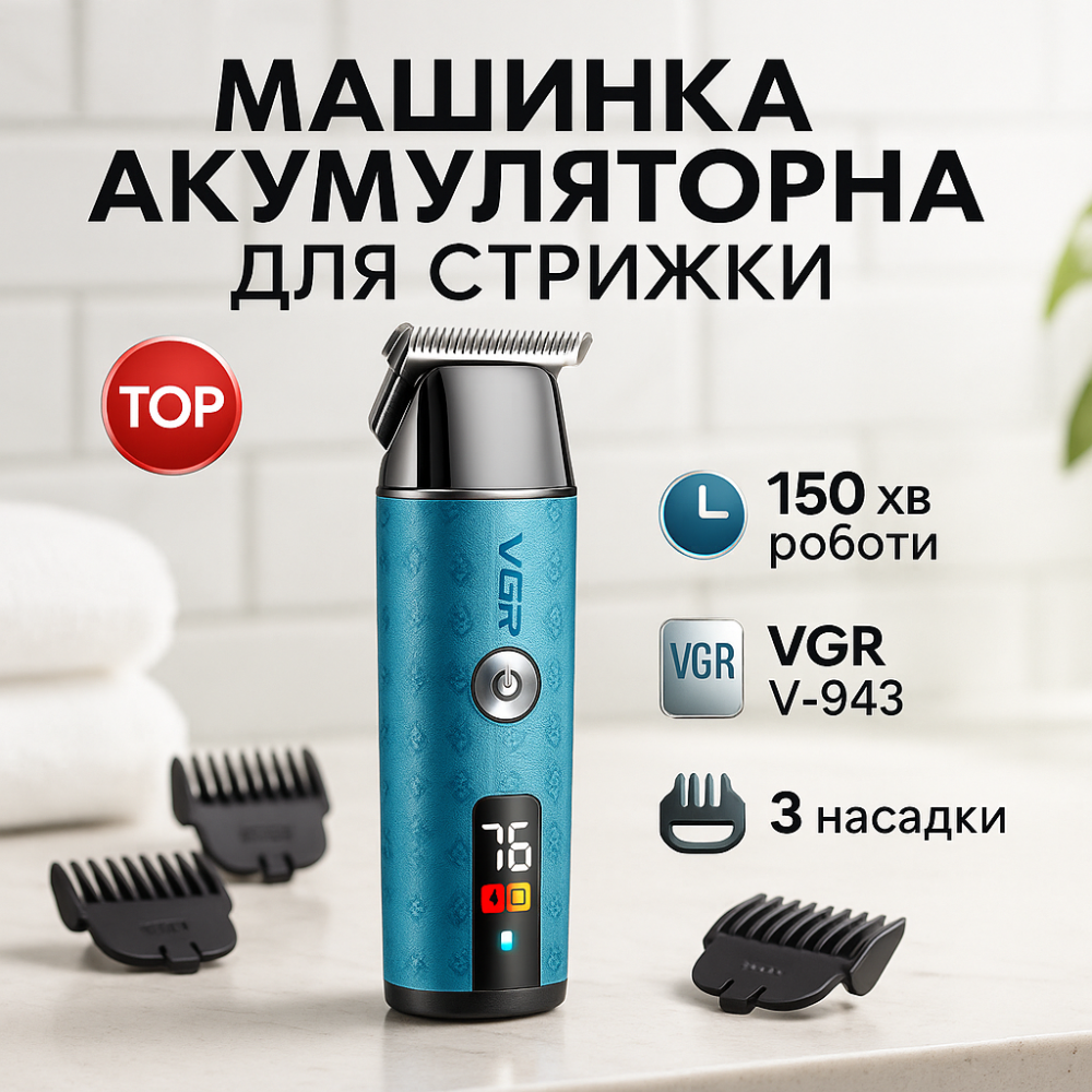Модний машинка для стрижки волосся, Машинка для підстригання Миюча стрижки PQ-46 Львів - фото 18