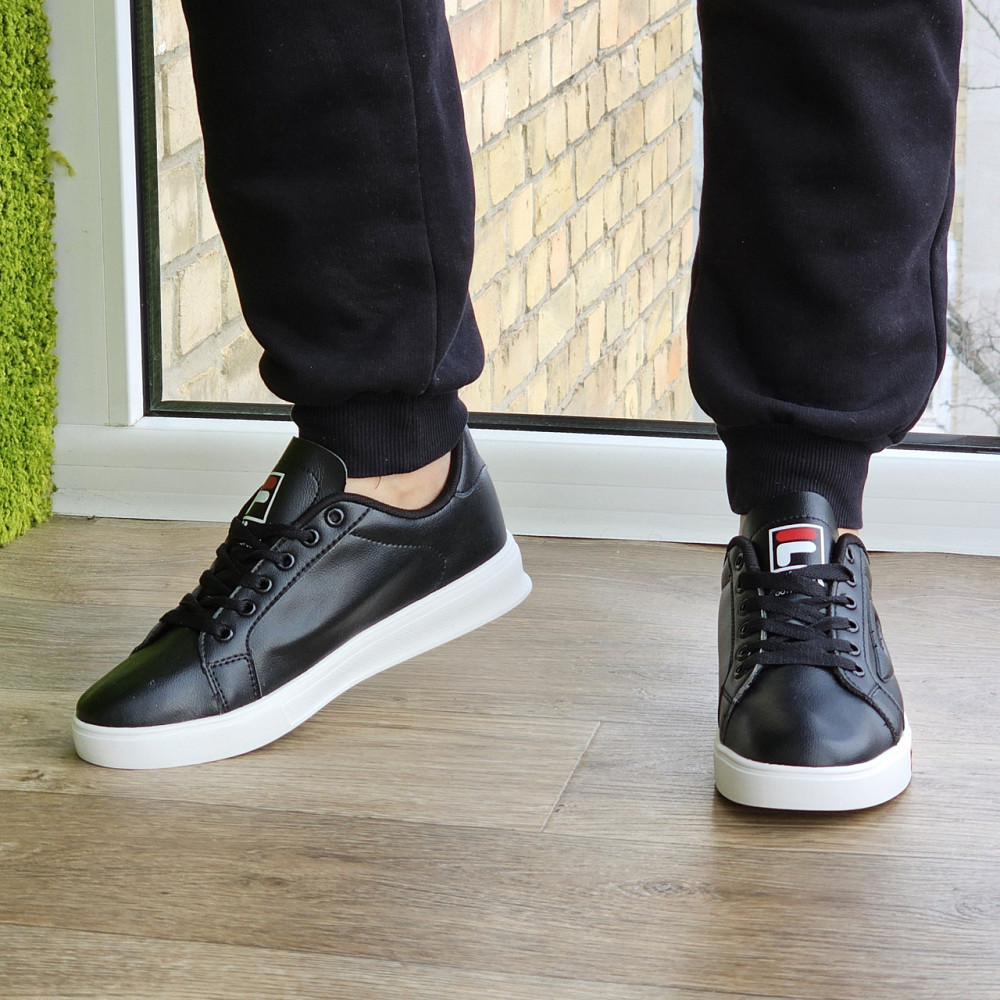 Чоловічі Кросівки FILA Чорні Білі Кеди Філа Шкіряні (розміри: 40,41,42,43,44) Відео Огляд Дніпро - фото 9