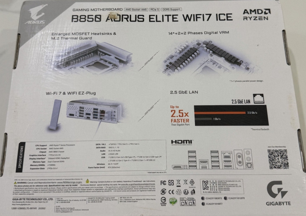 Материнская плата GIGABYTE B850 AORUS Elite WIFI7 ICE. Харьков - изображение 2