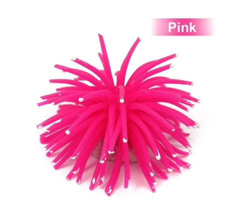 Декор для акваріума Морський їжак 7 см рожевий Київ - фото 1