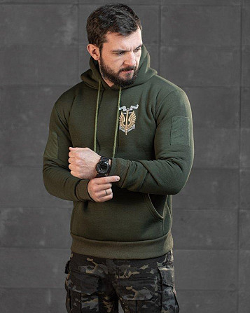 Худи CELEO на флисе Вірний завжди олива ВТ7987 Київ - фото 3
