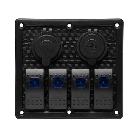 Блок переключателей HeadLight 4+2 синяя подсветка 12V Харьков