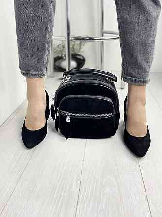 Nivelle Туфлі жіночі NIVELLE чорні натуральна замша каблук 9 см 36-39 (3153) Коломия