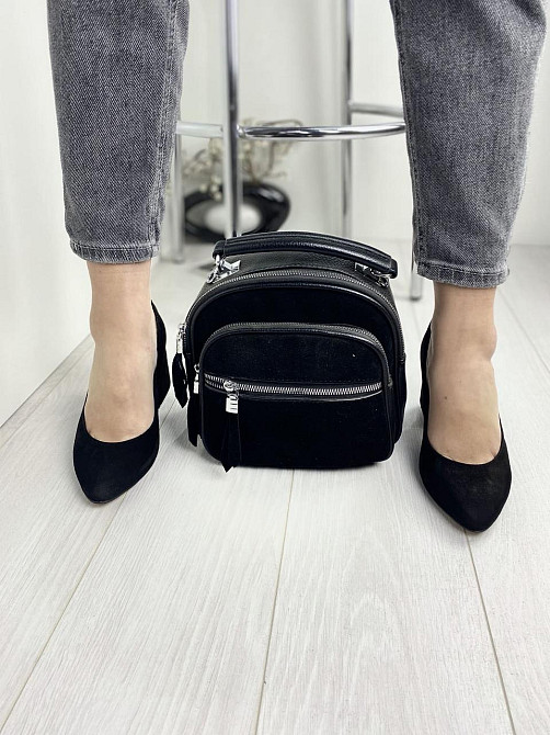 Nivelle Туфлі жіночі NIVELLE чорні натуральна замша каблук 9 см 36-39 (3153) Коломия - фото 5