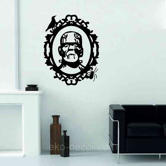 Декоративное настенное Панно «Франкенштейн», Декор на стену 70*54 см, Черный Киев