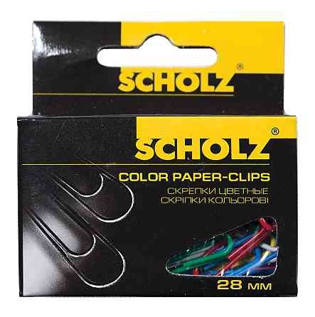 Скріпки кольорові 28 мм "Scholz" прямі (100 шт.), 4755, шт Київ