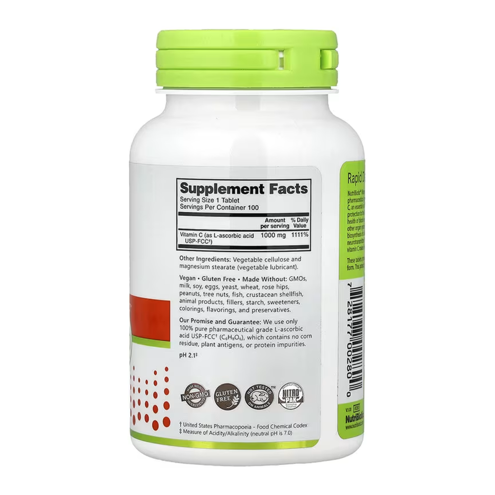 Вітамін C NutriBiotic Vitamin C 1000 mg 100 таб Київ - фото 2