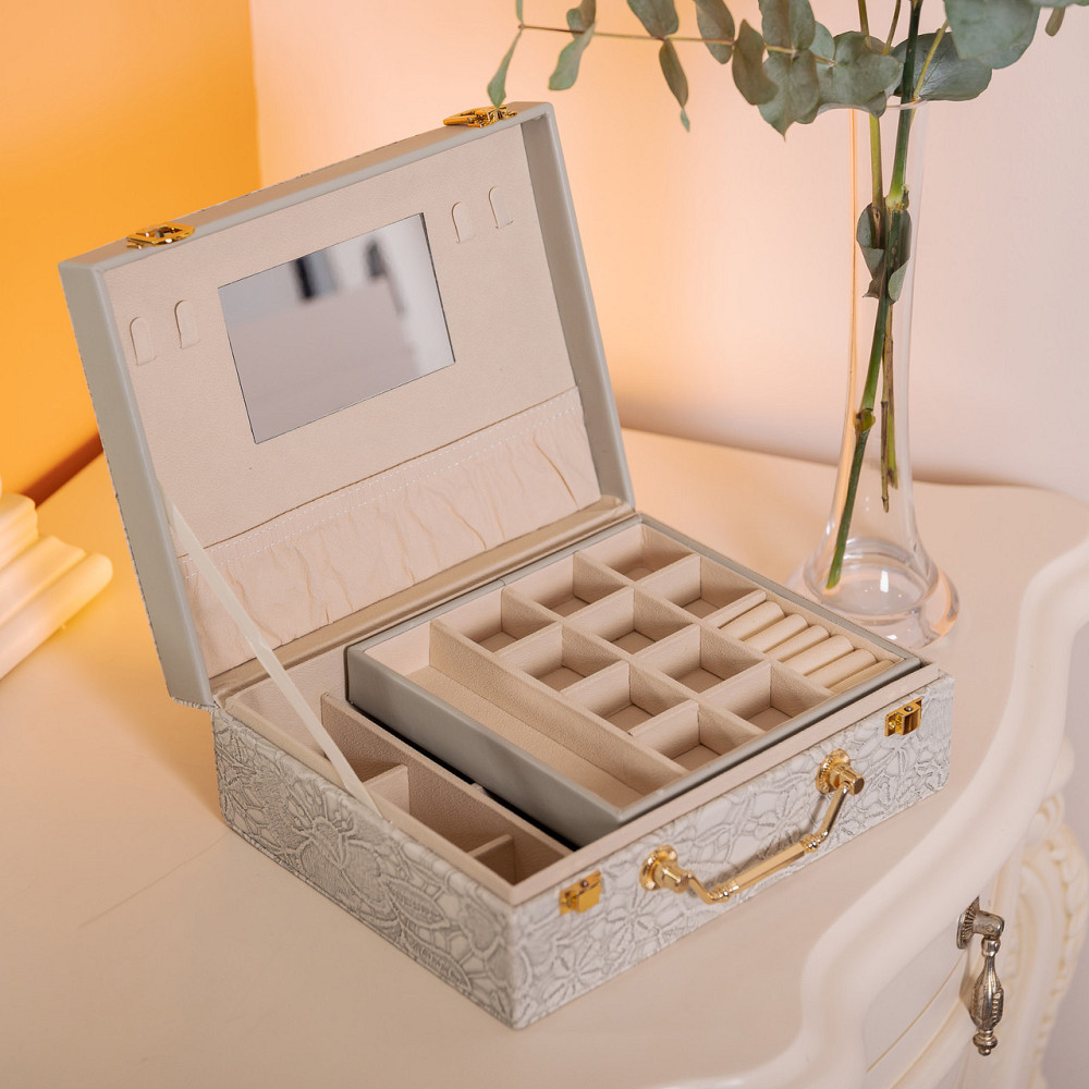 Двоярусна шкатулка для прикрас з дзеркалом Київ - фото 6