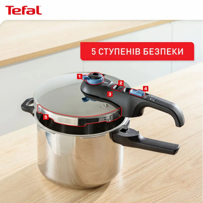 Кастрюля Tefal Secure Trendy, 4л, (скороварка) з паровим кошиком (P2580402) Винница - изображение 10