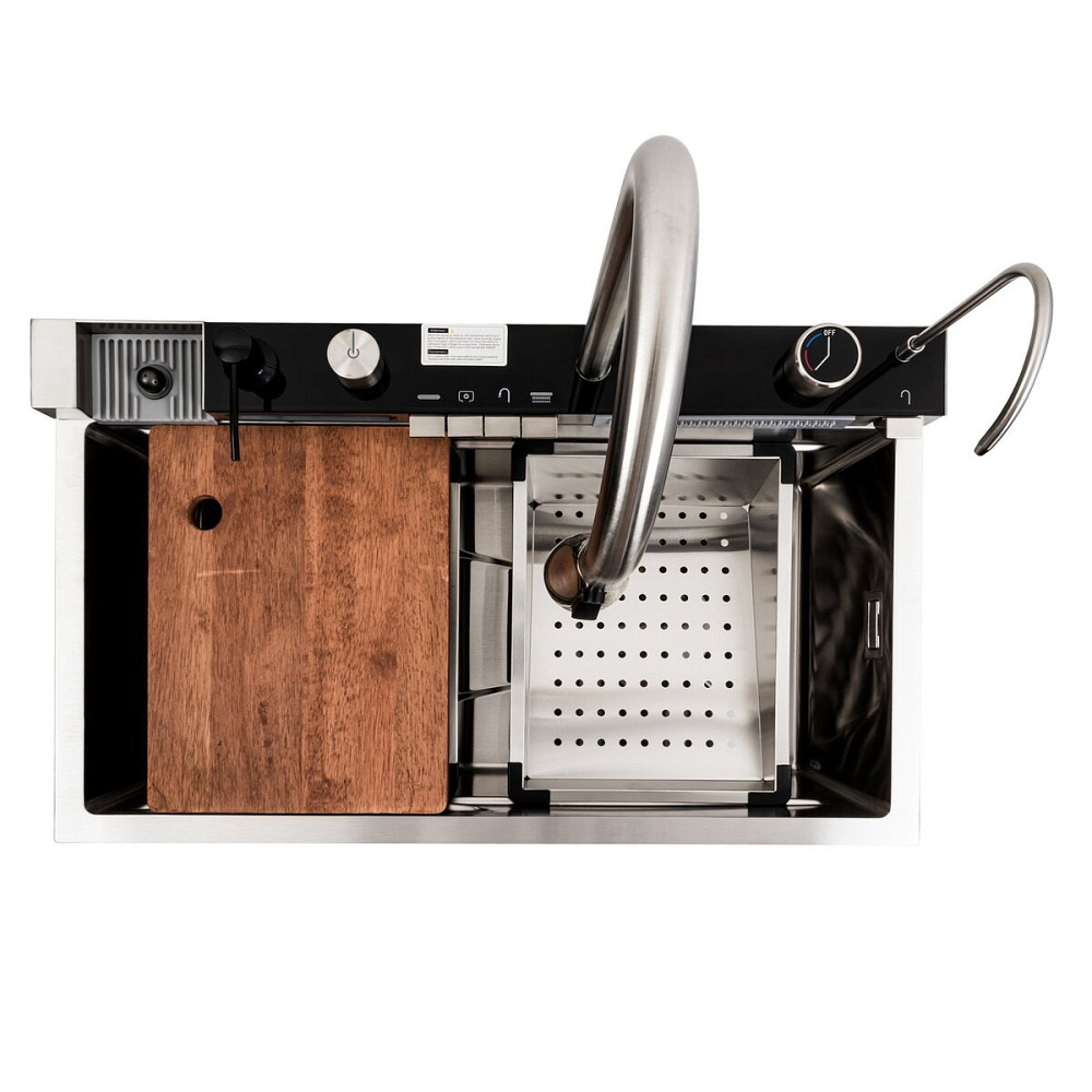 PLATINUM Кухонна мийка 75*45М сатин Platinum Handmade "Водоспад" Киев - изображение 7