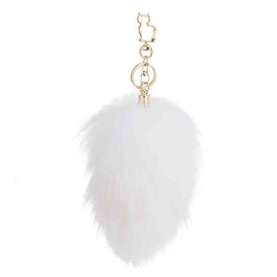 Металева анальна пробка Крихітний хвіст LOCKINK SEVANDA White Bunny-Tail Anal Rose-shape Plug Sex Aura Київ
