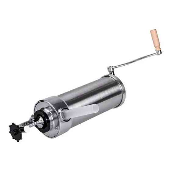 Вертикальний шприц для ковбаси 2,5 л з нержавіючої сталі шприц ковбасний 4 насадки 16788-6 Коломыя