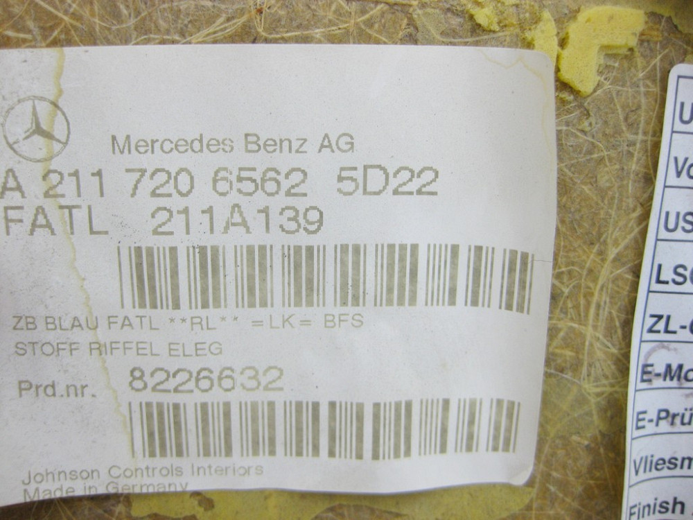 Mercedes-Benz  A2117206562 5D22 Карта передніх лівих дверей Elegance Avangarde синя E-Class W211 Одесса - изображение 12