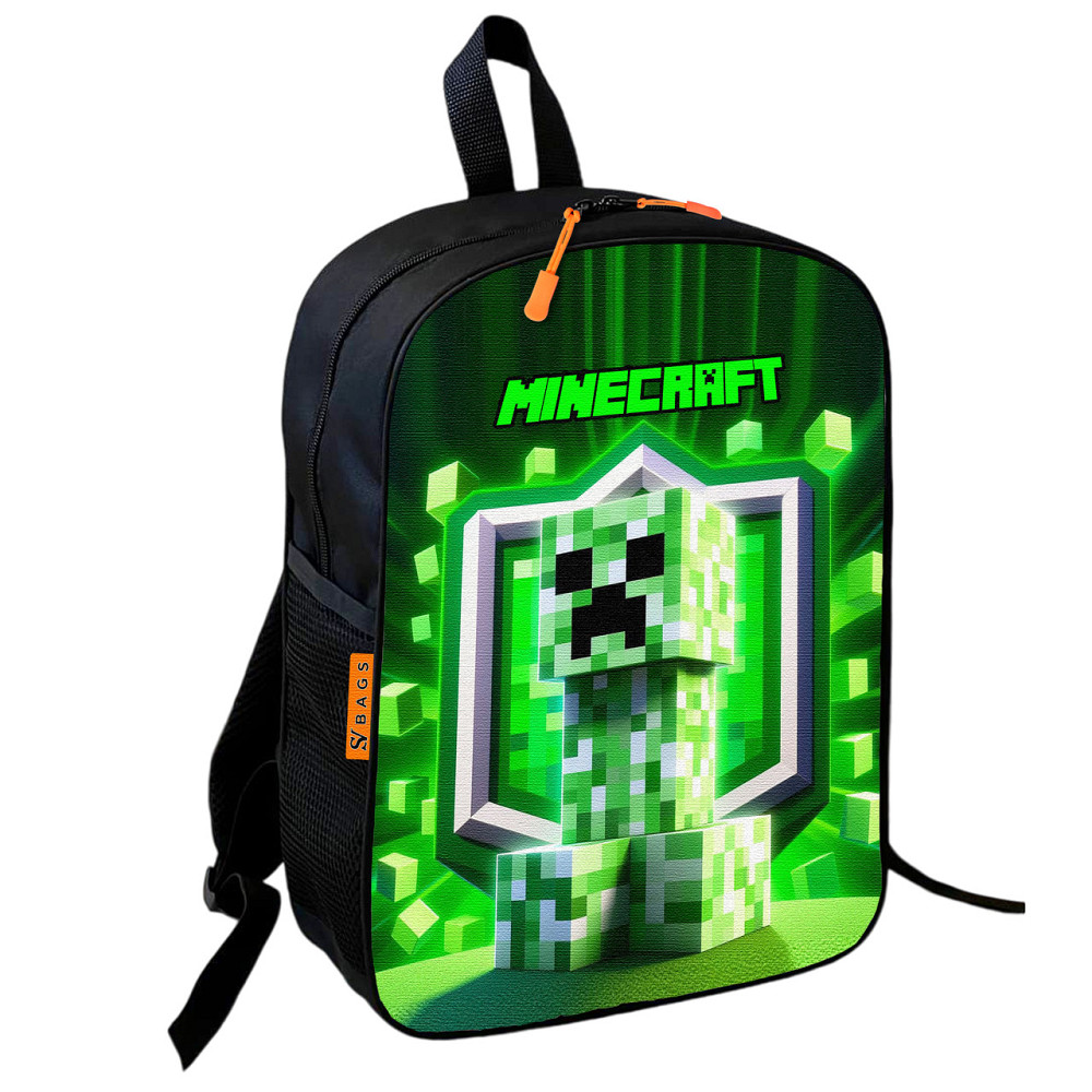 Рюкзак шкільний дитячий 36х27см Майнкрафт Кріпер «Minecraft» з принтом для хлопчика (00612) Київ - фото 1