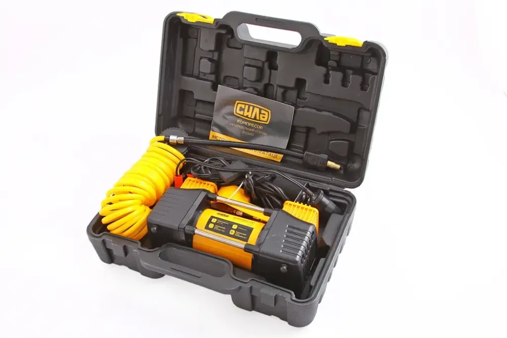 Компрессор 360Вт/150psi/85л Сила Трофі на зажимах 2-цил. в кейсе, маном.на шланге Винница - изображение 3