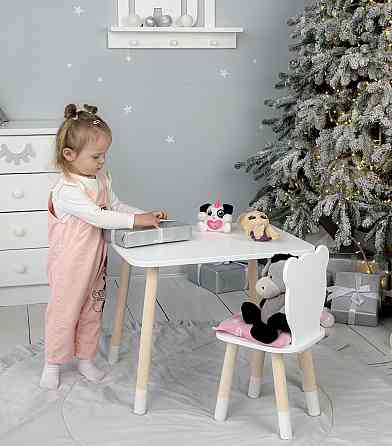 Дитячий комплект: стіл і стілець "Медвежа", білий Київ