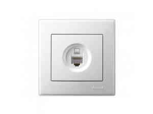 LESYA білий Розетка внутрішня комп'ютерна Лезард Житомир