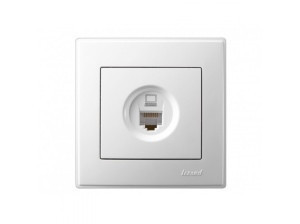 LESYA білий Розетка внутрішня комп'ютерна Лезард Житомир - фото 1