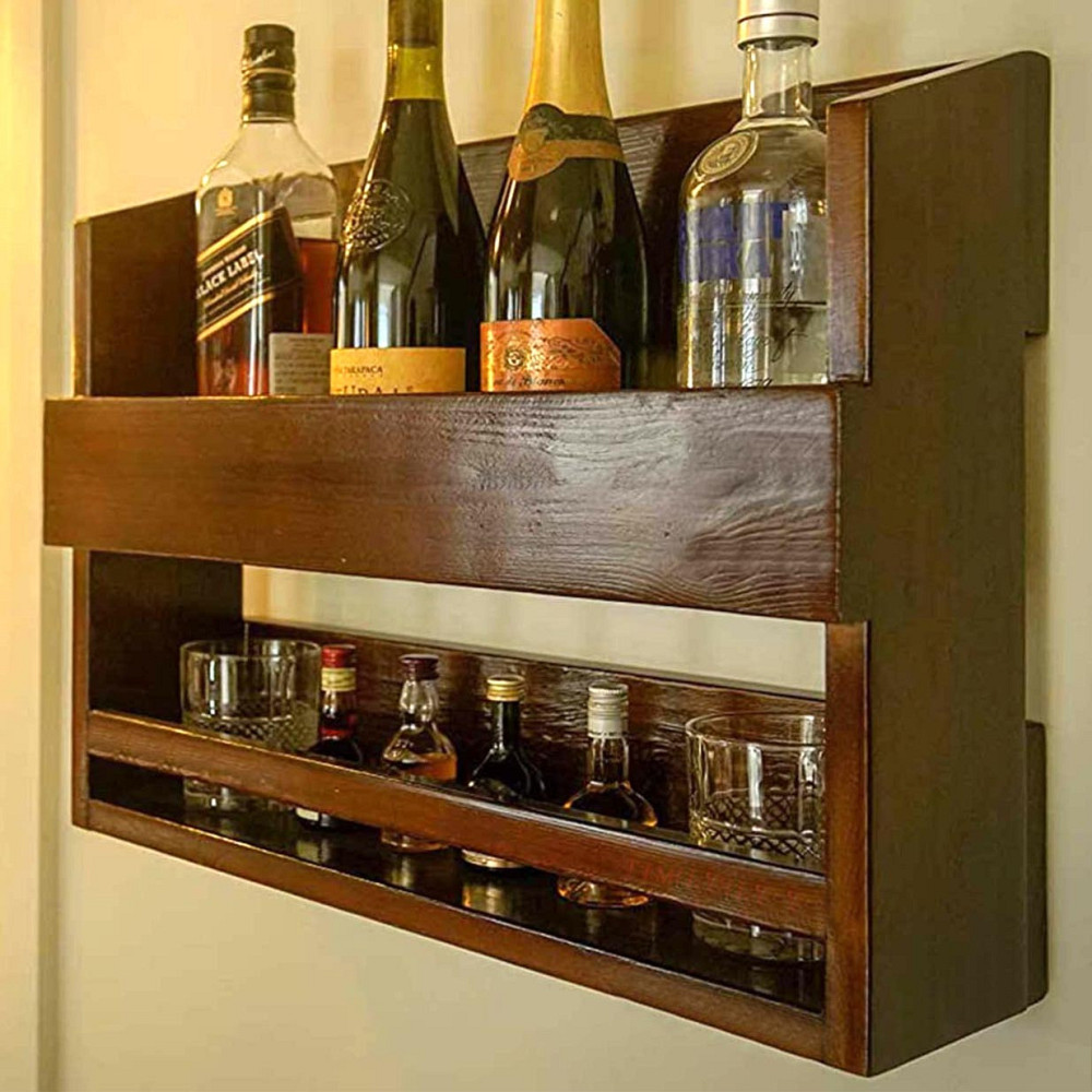 Настенная винная полка 