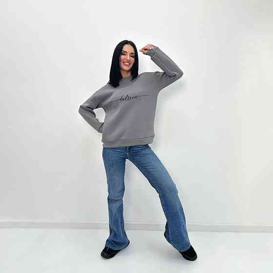 Жіночий світшот на флісі "Image" Турція оптом | Норма і батал Київ