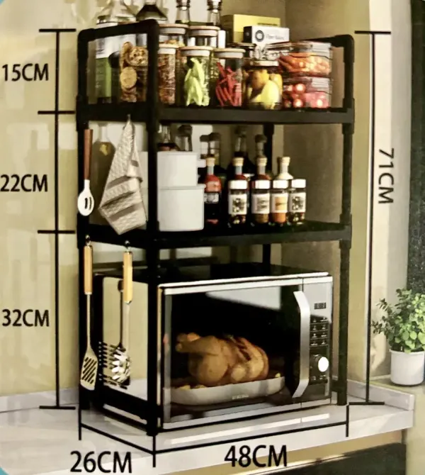 Стеллаж, полка над микроволновкой 48х26х71 см Коломия - фото 3