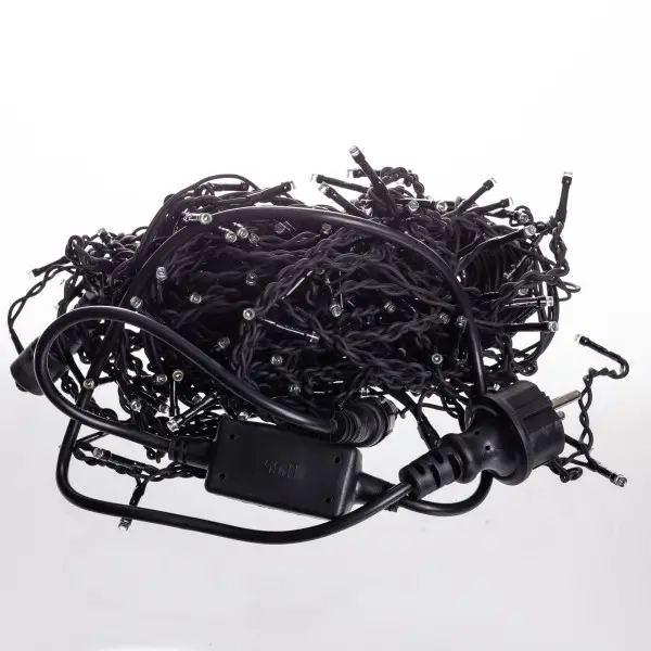 Garlando Вулична гірлянда бахрома 12 м 200 led чорний провід чорний провід Білий 12MBW Коломия - фото 4