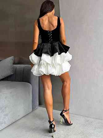 Жіночий святковий елегантний комплект баска-корсет + спідниця Чорний, 44/46 Одеса