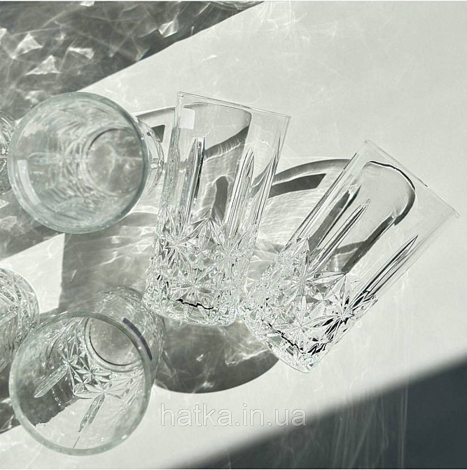 Набор для напитков 7 предметов 6 шт бокалов  + графин 1,5 л  «Хрусталь» 250 мл 102-41 прозрачный Киев - изображение 3