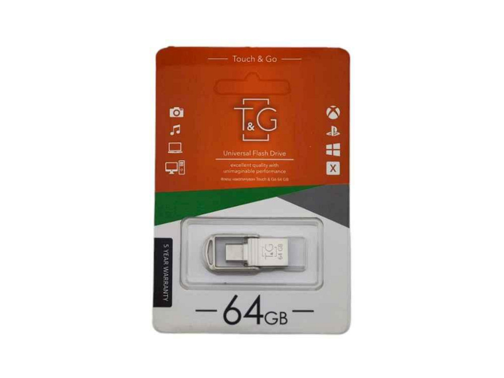 Флешка USB 64 GB 2.0 104 USBType-C стальова (коротка) ТМ TG Solmir Київ - фото 1