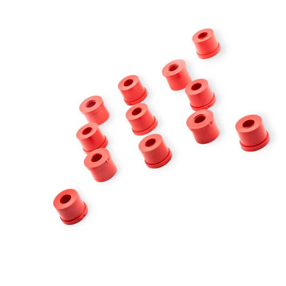 Втулка УАЗ 469, 3151 полиуретан красный (к-кт 12 шт) рессоры Мукачево - изображение 1