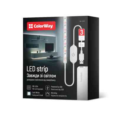 Светодиодная лента ColorWay LED 3м з живленням від USB (CW-LD03) Винница