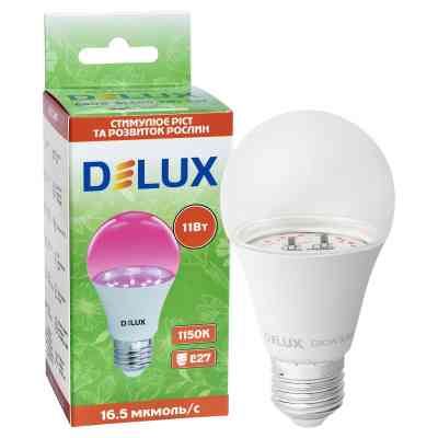 Лампочка Delux GROW BL 60N 11 Вт_230В E27 (90023253) Винница