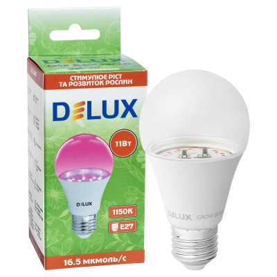 Лампочка Delux GROW BL 60N 11 Вт_230В E27 (90023253) Винница - изображение 4