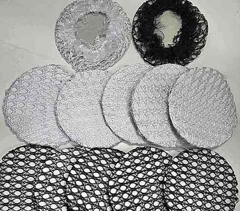 Сеточка на волосы белая и черная 12 шт Киев