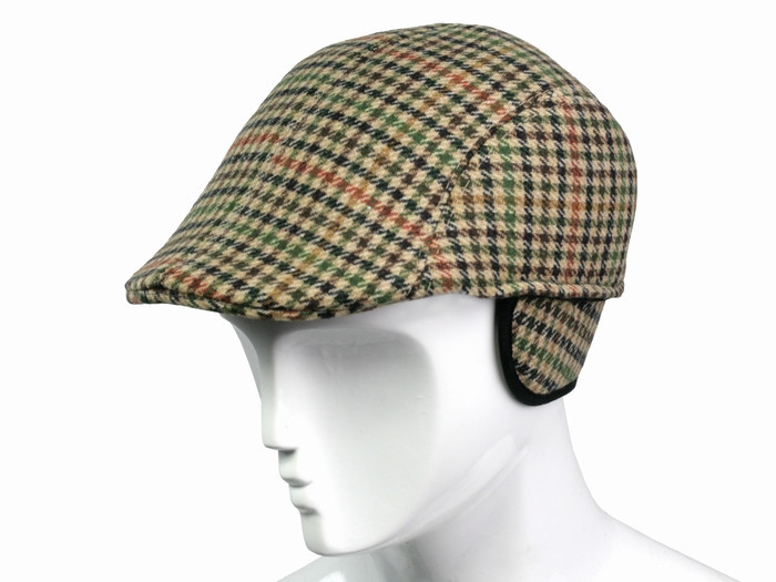 Кепка в клітку чоловіча з вухами Київ - фото 1