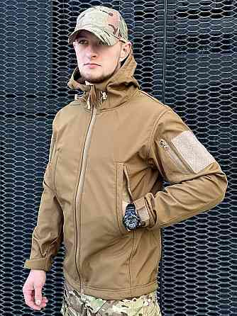 Армейская ветрозащитная куртка койот осенняя штурмовая водоотталкивающая куртка для военнослужащих   WAR Львов