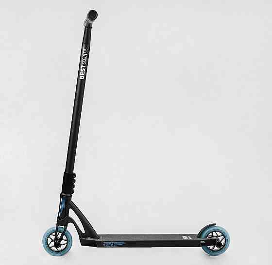 Самокат трюковий Best Scooter SCS-система пеги алюмінієвий диск та дека Чорно-блакитний (MT-40488) Чернігів