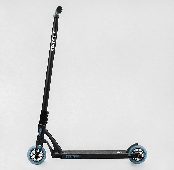 Самокат трюковий Best Scooter SCS-система пеги алюмінієвий диск та дека Чорно-блакитний (MT-40488) Чернігів - фото 2