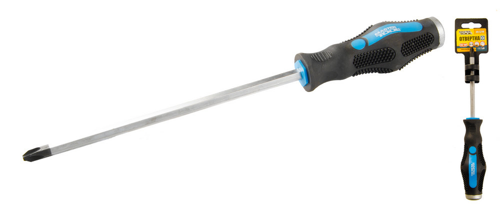 MASTERTOOL Викрутка ударна хрестова магнітна MASTERTOOL PH3х200 мм ручка з TPR покриттям 49-532 Киев - изображение 1