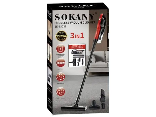 Вертикальный беспроводной пылесос SK-13033 с циклонной системой, аккумулятор 2200 мАч и 30 мин работы Одесса - изображение 7