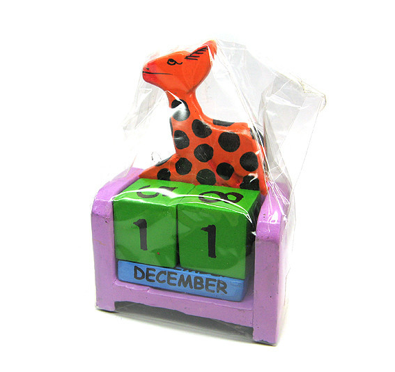 Календар вічний кубики з дерева Жираф Київ - фото 1