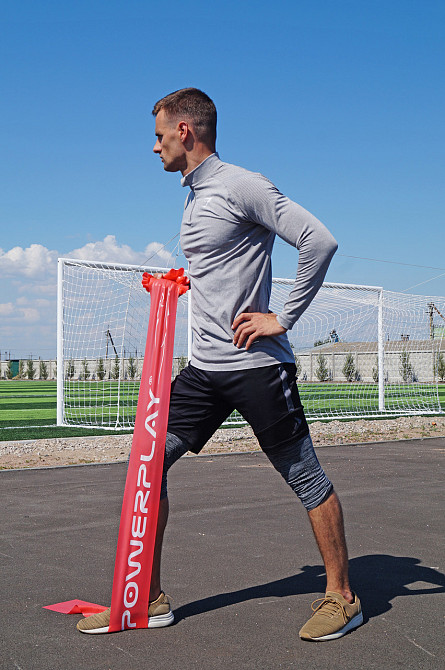 Стрічка-еспандер для фітнесу та реабілітації PowerPlay 4112 0.6мм MediBand Heavy Червона (11кг) Кам'янське - фото 7