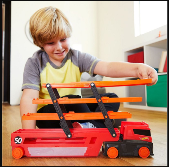 Вантажівка-транспортер Hot Wheels Action Мега-транспортер 45 см (GHR48) Чернігів