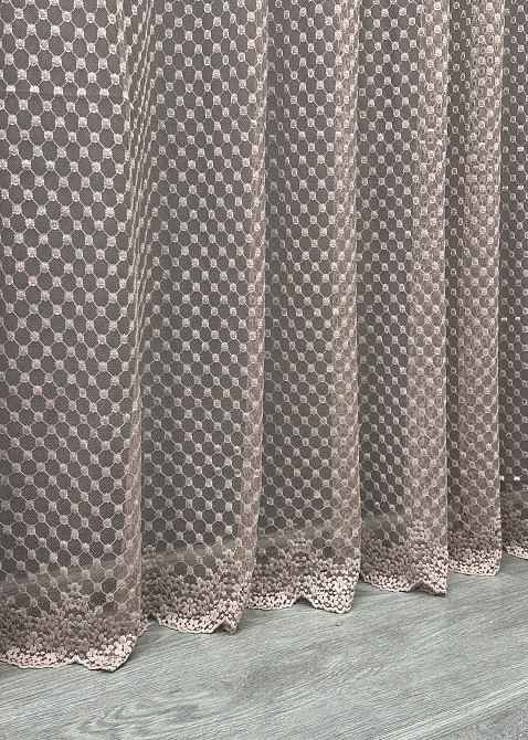 Тюль Гіпюр колір какао 1879т Київ - фото 6