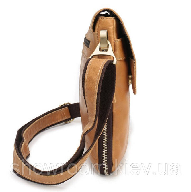 Мужская кожаная сумка планшетка Leather Collection (372) коричневая Киев - изображение 4